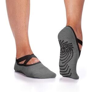 NWT Gaiam Unisex Adult Socks Granite Gray (2 Pairs) Yoga Pilates One Size